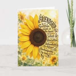 Geburtstagsfreundschaft Sonnenblume Karte