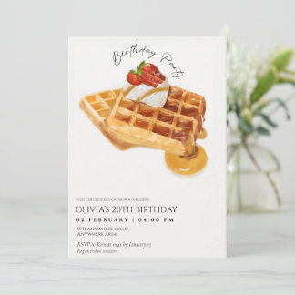 Geburtstagsfrühstück, Geburtstagsbrunch Einladung