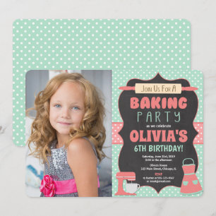 Geburtstagsgebäck mit Foto Einladung