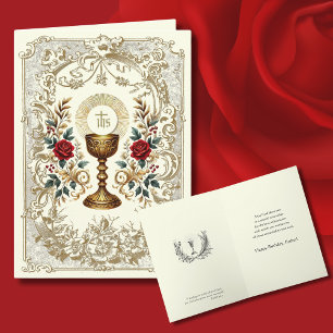 Geburtstagsgebet Eucharist-Schrift Priester Karte