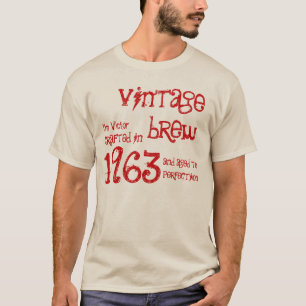 Geburtstagsgeschenk 1963 Vintag Brew Red G213 T-Shirt