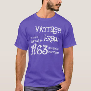 Geburtstagsgeschenk 1963 Vintages Brew Lila G206 T-Shirt