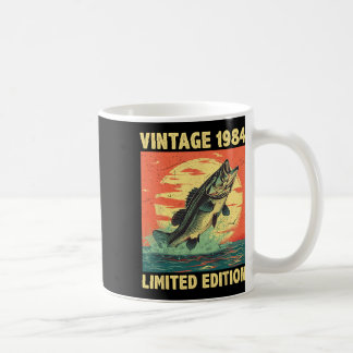 Geburtstagsgeschenk 1984 Angeln Fischer Fisch Gesc Kaffeetasse