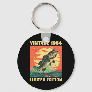 Geburtstagsgeschenk 1984 Angeln Fischer Fisch Gesc Schlüsselanhänger