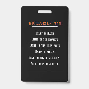Geburtstagsgeschenk 6 Pilars von Iman Ausweis