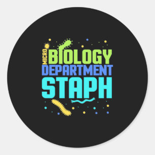 Geburtstagsgeschenk   Abteilung Mikrobiologie Stap Runder Aufkleber