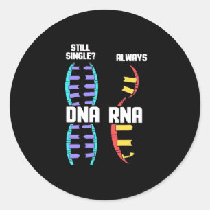 Geburtstagsgeschenk Biologin DNA und RNA Runder Aufkleber