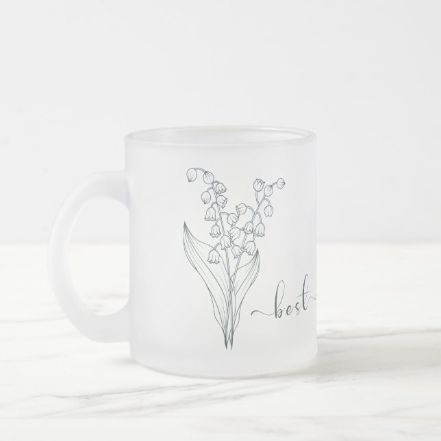 Geburtstagsgeschenk Blume Mai Lily Geburtstagsgesc Mattglastasse (Links)