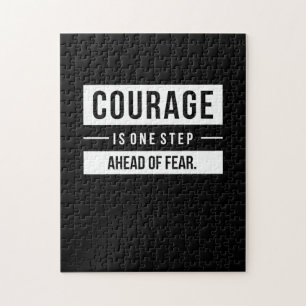 Geburtstagsgeschenk Courage ist ein Schritt vor An Puzzle