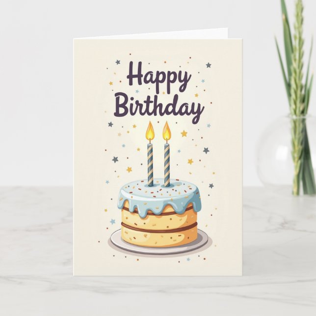 Geburtstagsgeschenk-Designkarte Karte (Vorderseite)