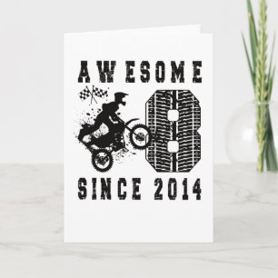 Geburtstagsgeschenk Dirt Bike Boy Geboren 2014 Karte
