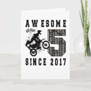 Geburtstagsgeschenk Dirt Bike Boy Geboren 2017 Karte