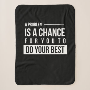 Geburtstagsgeschenk Ein Problem ist eine Chance Sherpadecke