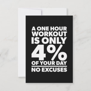 Geburtstagsgeschenk eine Stunde Workout keine Ausr RSVP Karte