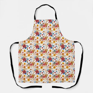 Geburtstagsgeschenk Farbige Blumen Schürze