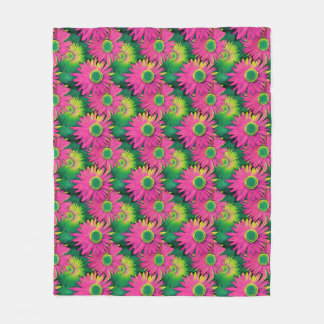 Geburtstagsgeschenk | Farbige Daisy Blume Fleecedecke