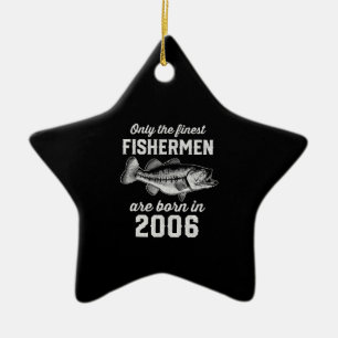 Geburtstagsgeschenk Fischerei 2006 Keramik Ornament