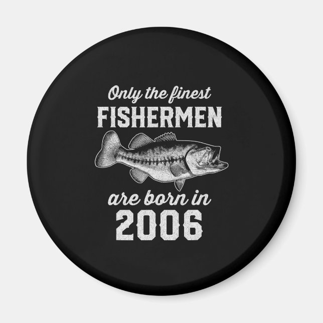Geburtstagsgeschenk Fischerei 2006 Magnet (Vorne)