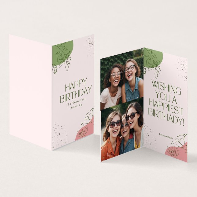 Geburtstagsgeschenk-Foto (Innenseite und Außenseite)