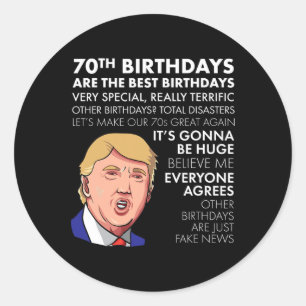 Geburtstagsgeschenk Funny Trump Zitat Shirt für Mä Runder Aufkleber