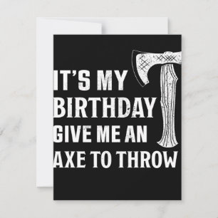 Geburtstagsgeschenk für Axtwerfen Einladung