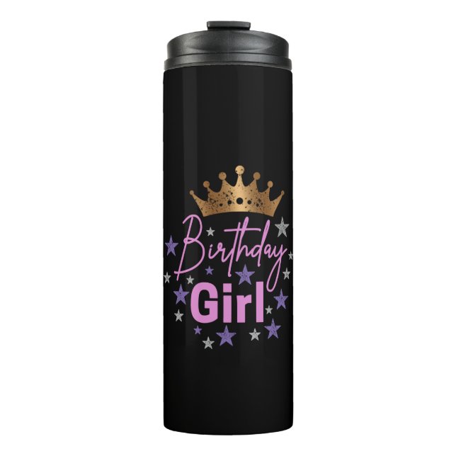 Geburtstagsgeschenk für Geburtstagskinder Thermosbecher (Vorderseite)
