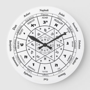 Geburtstagsgeschenk für jüdischen Freund, jüdische Große Wanduhr