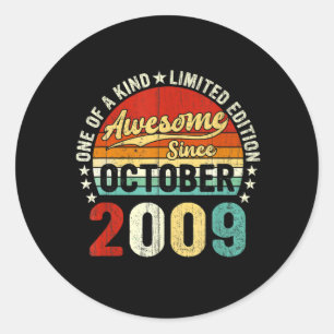Geburtstagsgeschenk für Jungen Mädchen Vintage Okt Runder Aufkleber