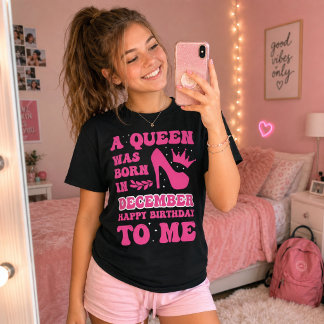 Geburtstagsgeschenk für Mädchen im Dezember Rosa P T-Shirt