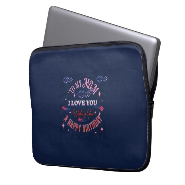 GEBURTSTAGSGESCHENK FÜR MAMA MIT LIEBE LAPTOPSCHUTZHÜLLE (Vorderseite Links)