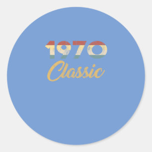 Geburtstagsgeschenk für Männer und Frauen 1970 Runder Aufkleber