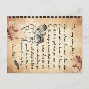 Geburtstagsgeschenk für meine Tochter, Süßes Mutte Postkarte