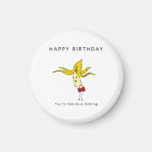 Geburtstagsgeschenk, glamouröser Bananenmagnet. Lu Magnet
