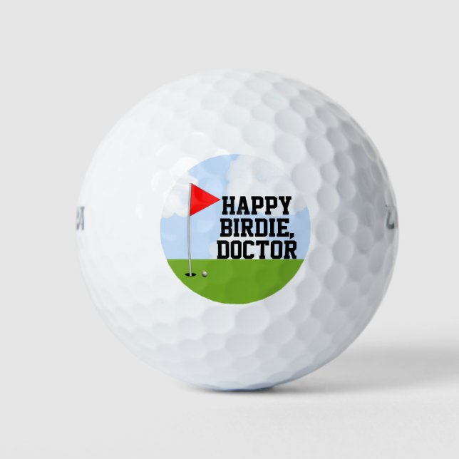 Geburtstagsgeschenk Golfball (Vorderseite)