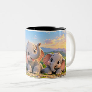 Geburtstagsgeschenk Herr und Frau Jubiläums-Kaffee Zweifarbige Tasse