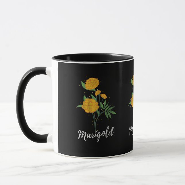 Geburtstagsgeschenk im Oktober Vintage Blume Tasse (Links)