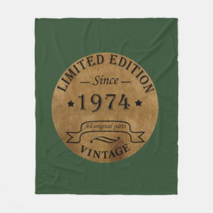 Geburtstagsgeschenk im Stil von 1974 Fleecedecke