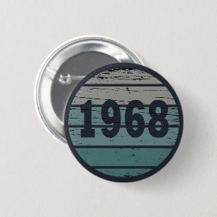 Geburtstagsgeschenk im Vintage-Stil von 1968 Button