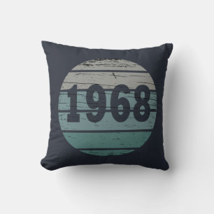 Geburtstagsgeschenk im Vintage-Stil von 1968 Kissen