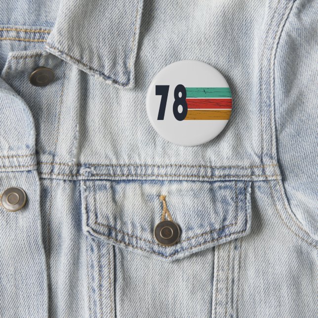 Geburtstagsgeschenk im Vintage-Stil von 1978 Button (Beispiel)