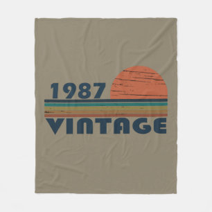 Geburtstagsgeschenk im Vintage-Stil von 1987 Fleecedecke