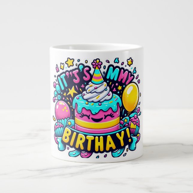 Geburtstagsgeschenk Jumbo-Tasse (Vorderseite)