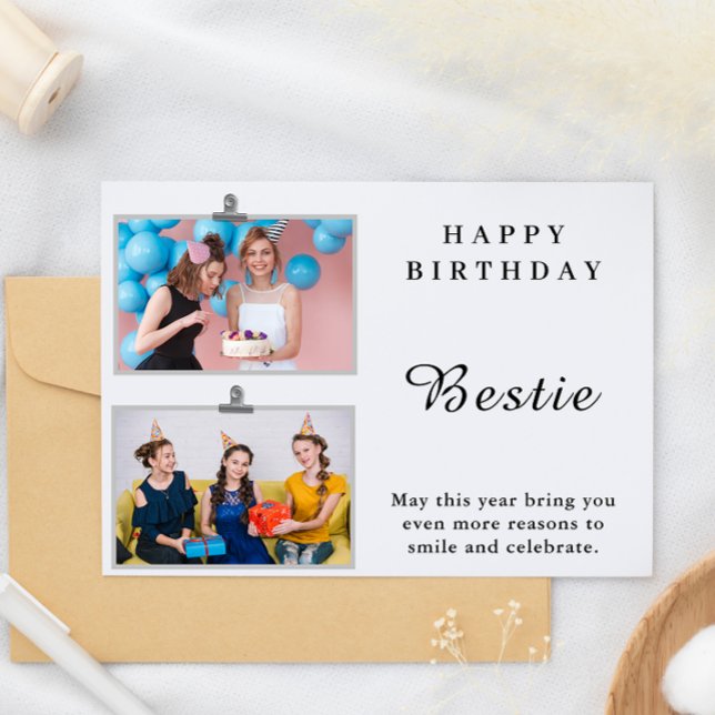 Geburtstagsgeschenk Karte (happy birthday bestie card)