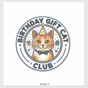 Geburtstagsgeschenk Katze Katzenliebhaber Geschenk Aufkleber