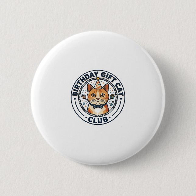 Geburtstagsgeschenk Katze Katzenliebhaber Geschenk Button (Vorderseite)