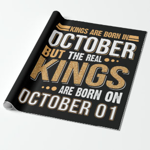 Geburtstagsgeschenk  Könige sind im Oktober Gesche Geschenkpapier