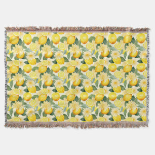 Geburtstagsgeschenk   Nahtlos Lemon und Blume Decke