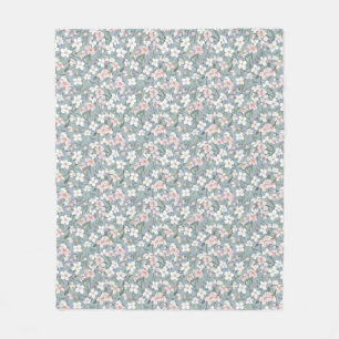Geburtstagsgeschenk   Nahtlose rosa und weiße Blum Fleecedecke