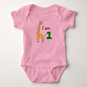 Geburtstagsgeschenk (niedliche Giraffe) Baby Strampler