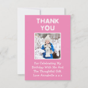 Geburtstagsgeschenk Pink Danke Karte